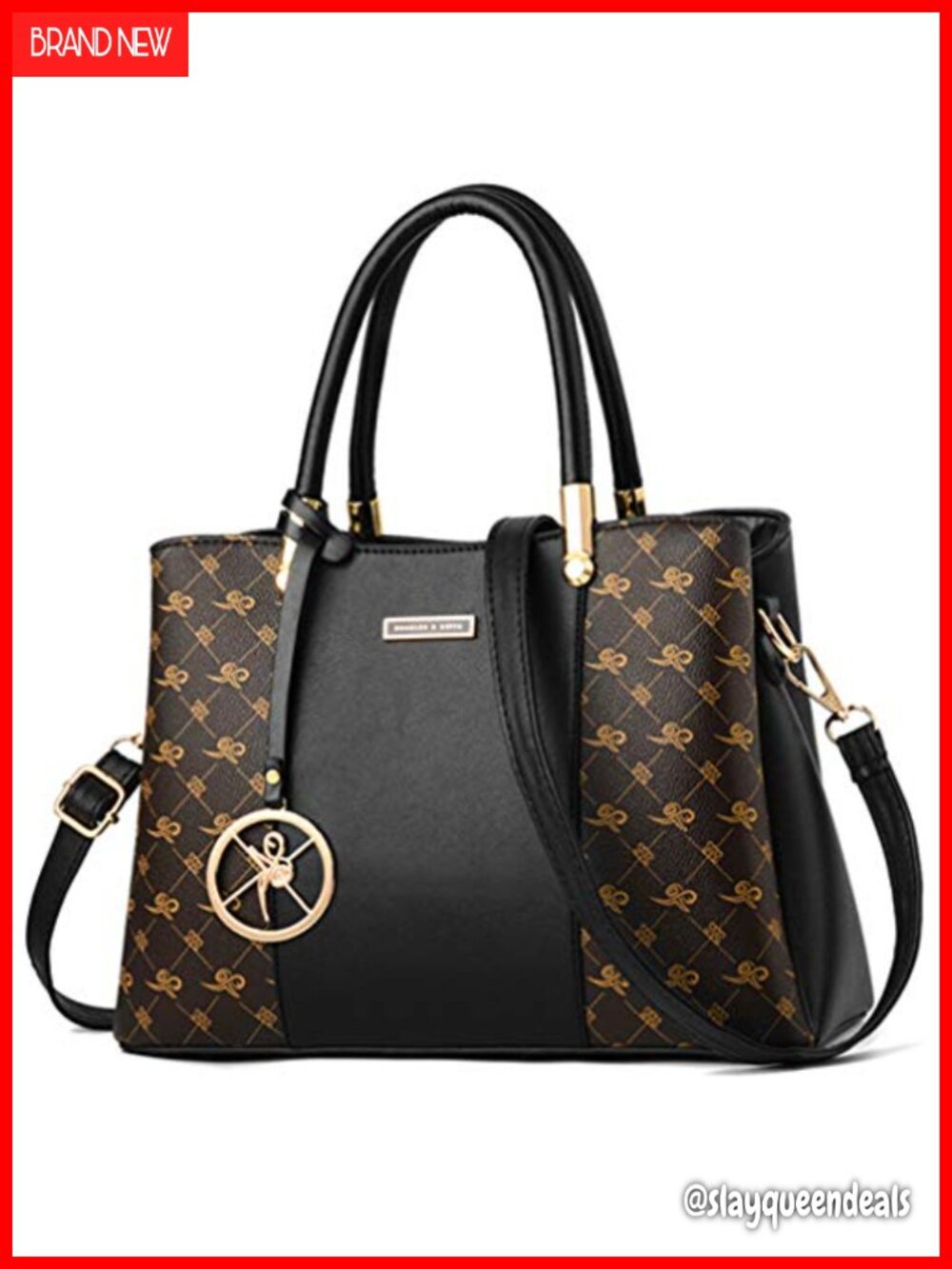 PU Leather Satchel Handbag Top Handle Shoulder Bag Messenger Tote
